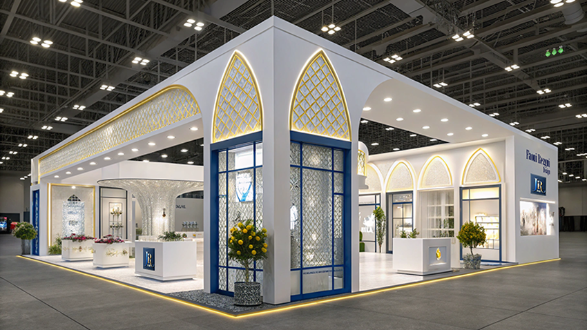 Stand Design Géométrique Professionnel